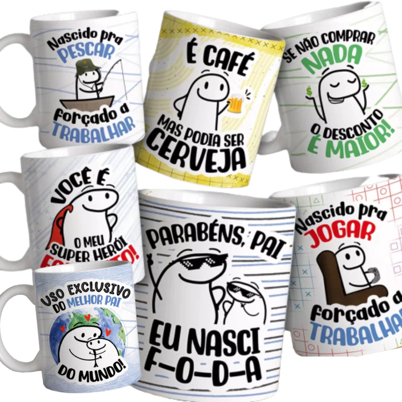 Caneca Flork Dia dos Pais 2.0 - Vários Modelos - Frases Engraçadas