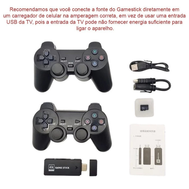 Videogame Stick 10mil 2 Controles Retro Antigo